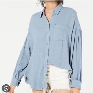 Free People Blue blouse 💜